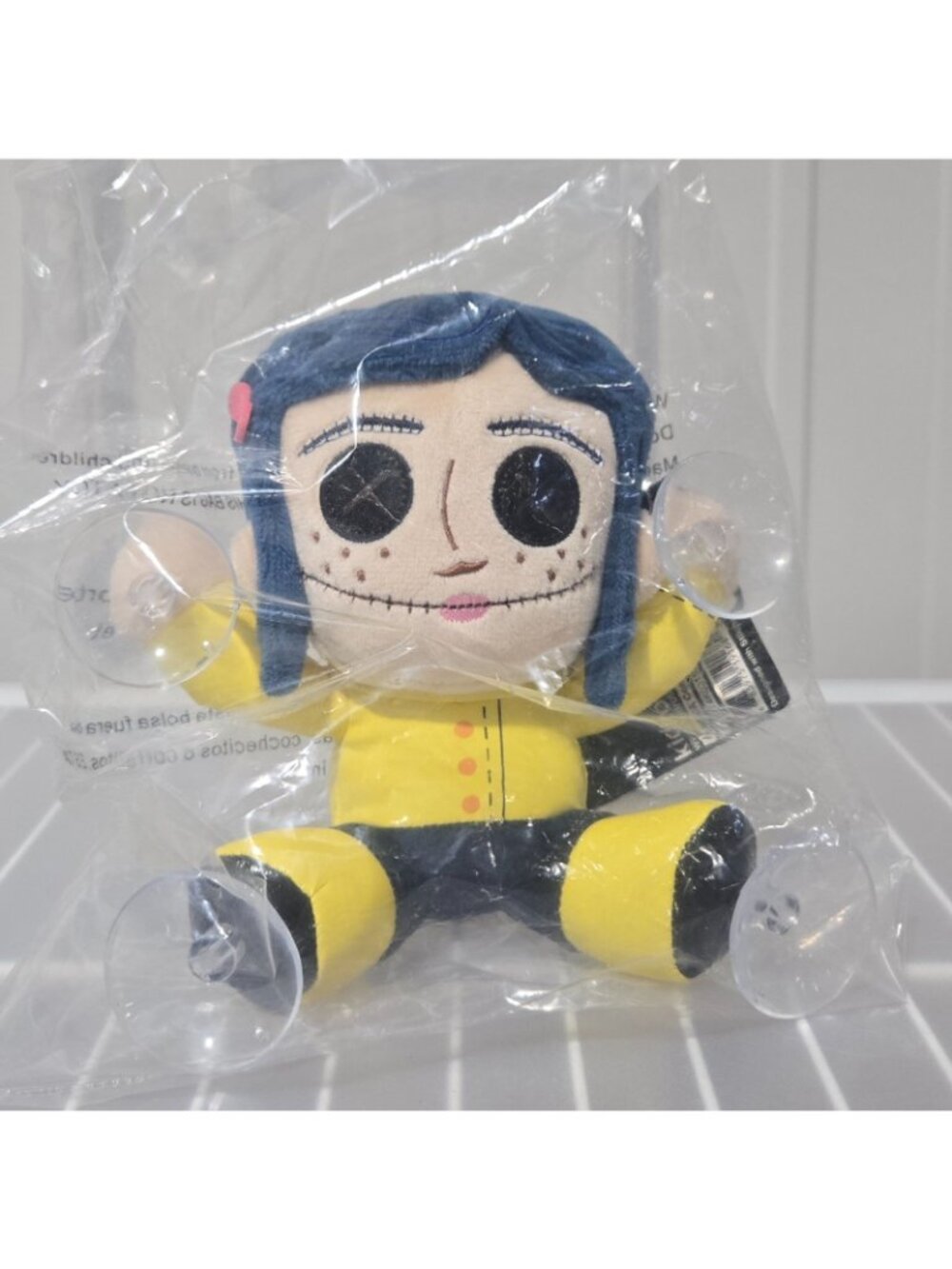 Coraline Button Eyed Car House Window 7" Plush Clinger Doll w/ Suction Cups - Picture 4 of 7